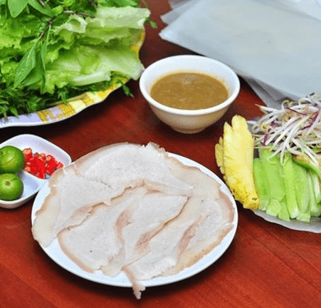 Hình ảnh Bánh Tráng Cuốn Thịt Heo - Lacasta
