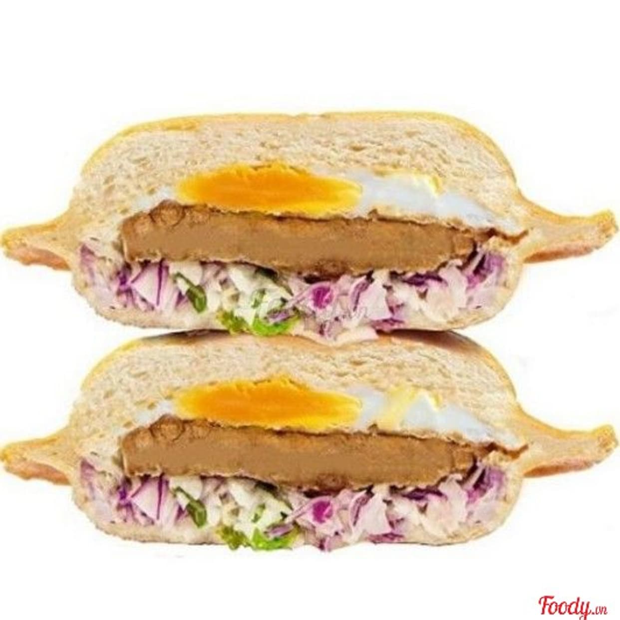 Hình ảnh Burger Đĩa bay CHAY Tempeh Sốt Nanban + Ốp la + Phô mai