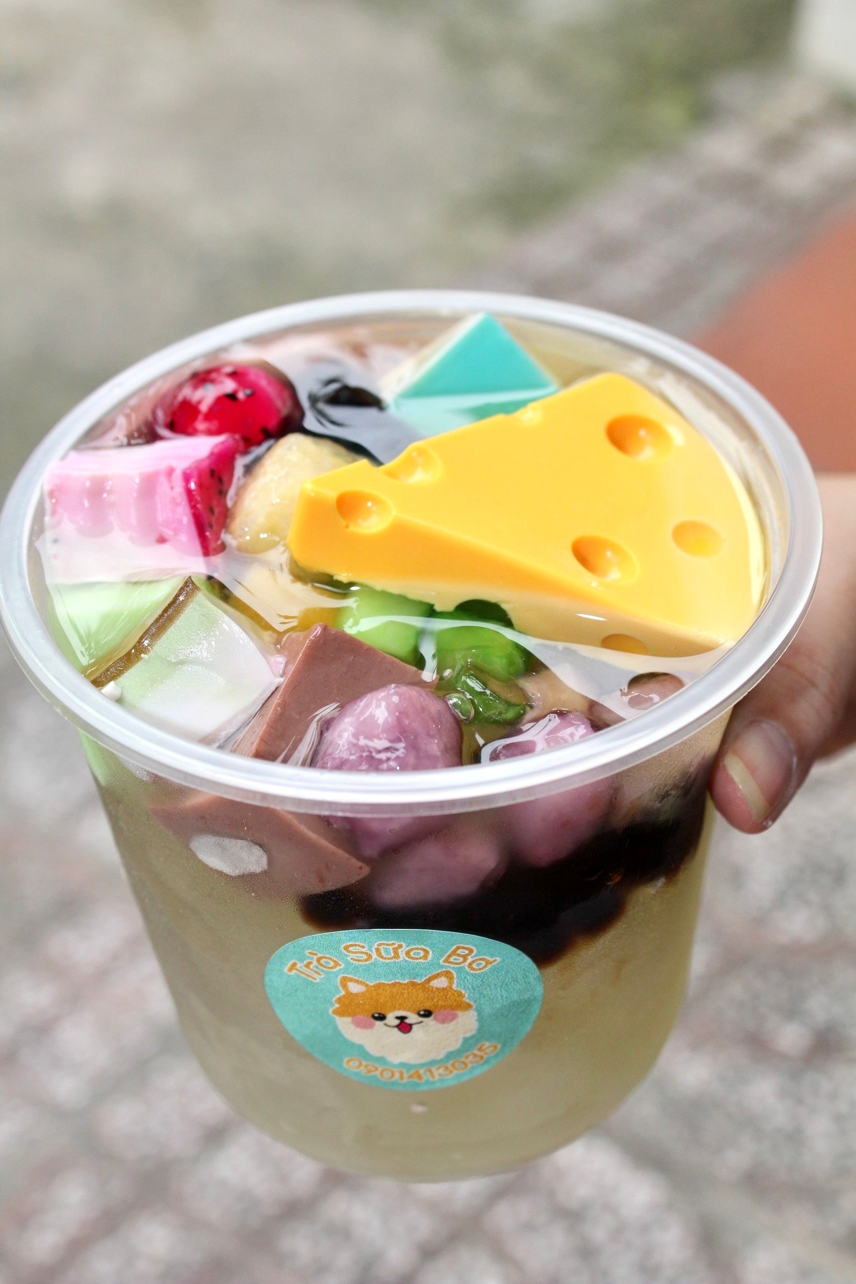 Hình ảnh nước dừa mix topping 