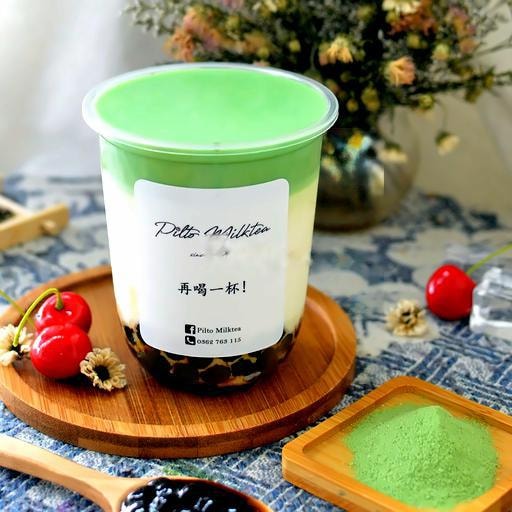 Hình ảnh Matcha Trân Châu Đường Đen Kem Trứng