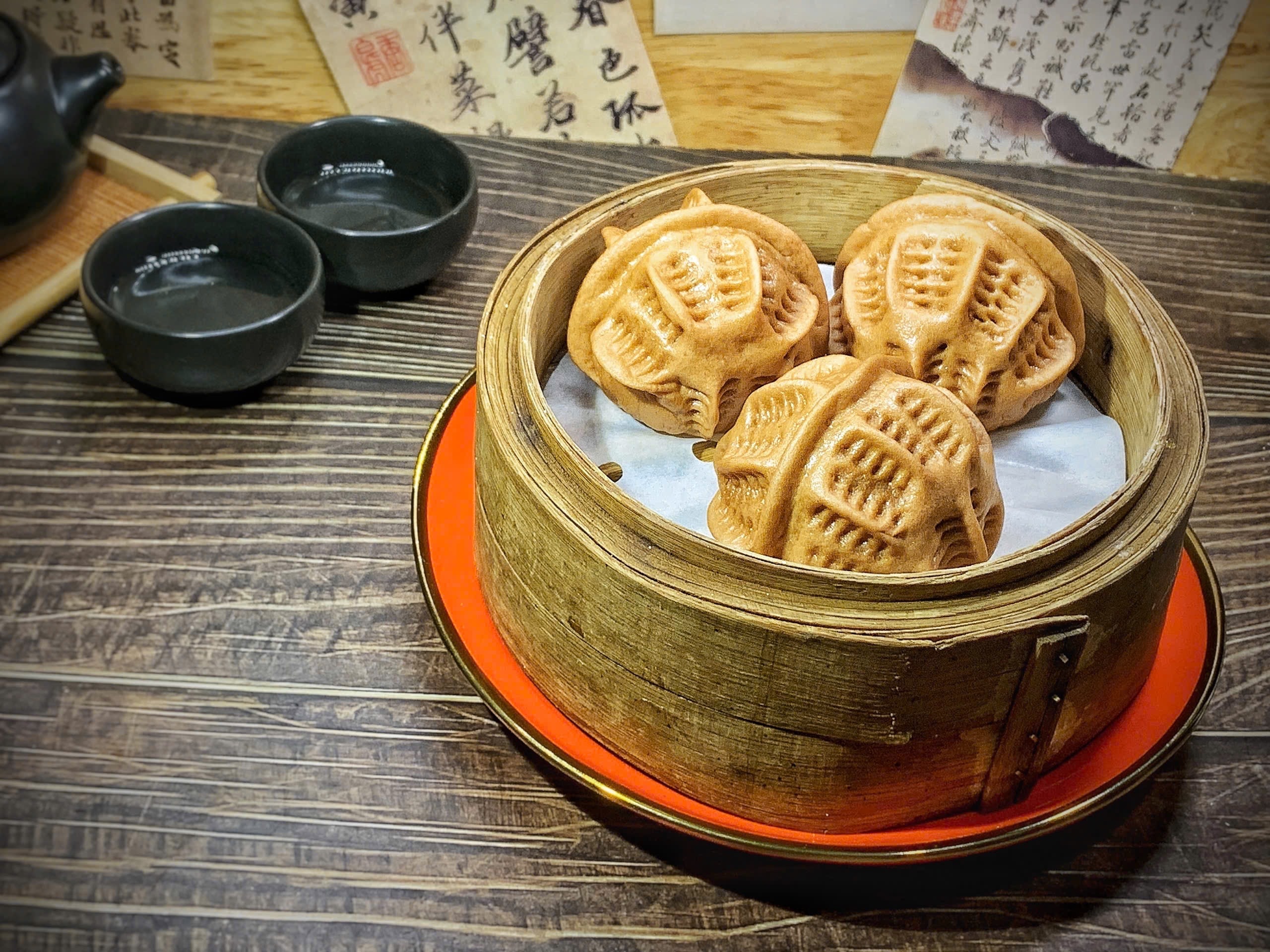 Hình ảnh Bánh bao sữa hạnh nhân óc chó