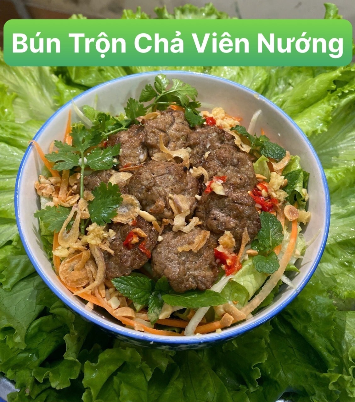 Hình ảnh Bún Trộn Chả Viên Nướng