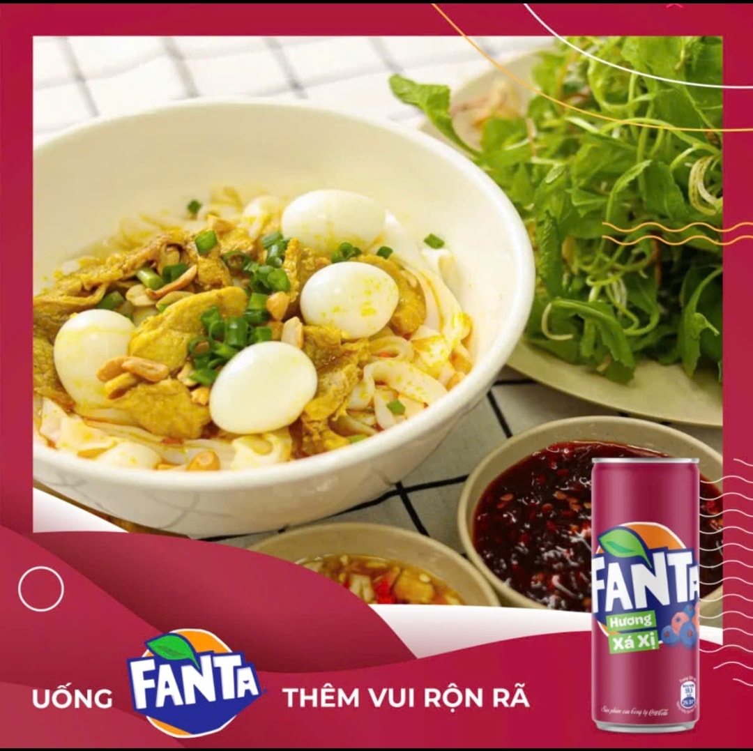 Hình ảnh Mì Quảng Thịt Trứng Cút + Fanta Xá Xị 320ml