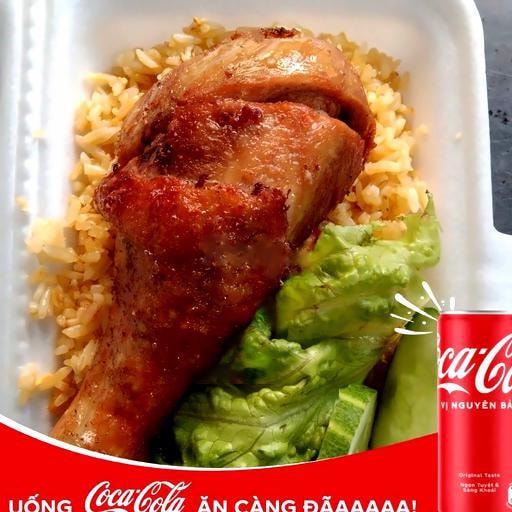 Hình ảnh Combo: Cơm Gà Xối Mỡ + 1 ly nước mía khổng lồ 1000ml .