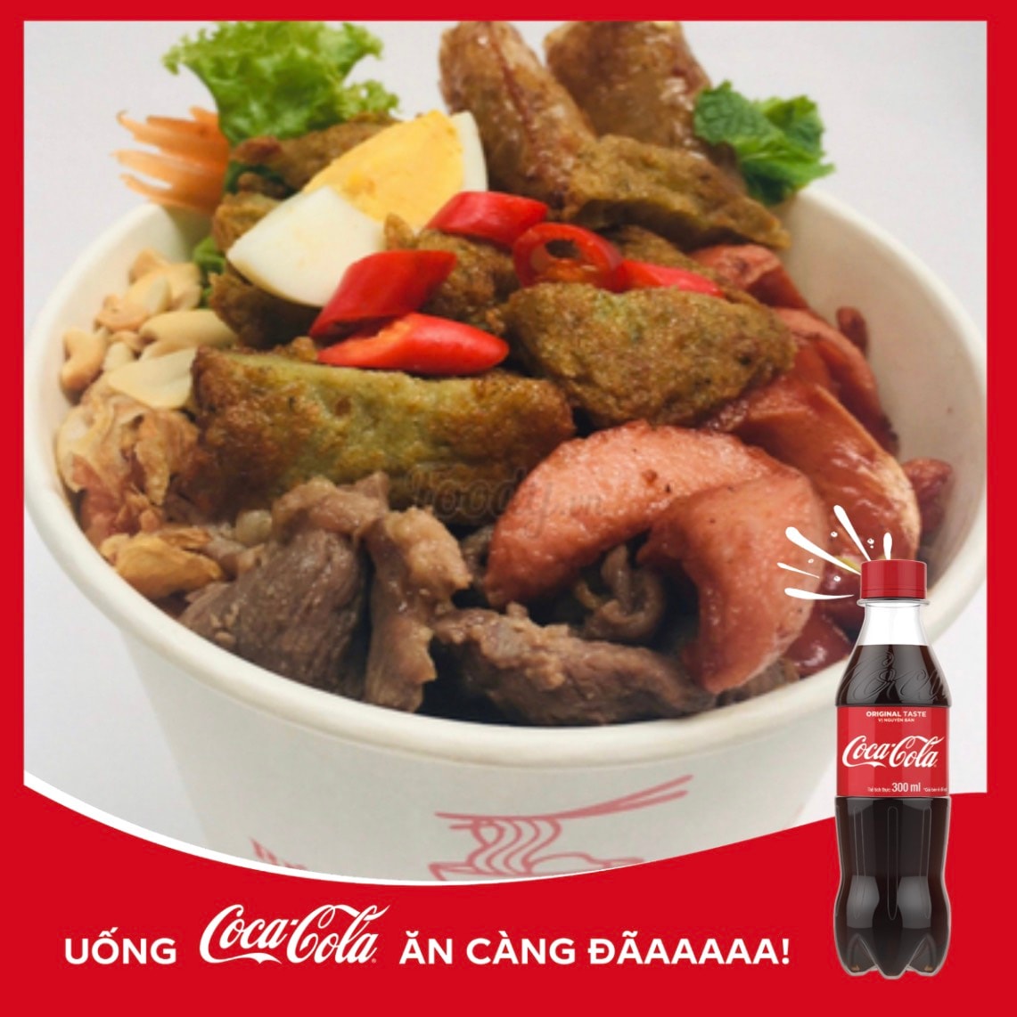 Hình ảnh Bún Trộn Thập Cẩm (Đặc Biệt) + Coca