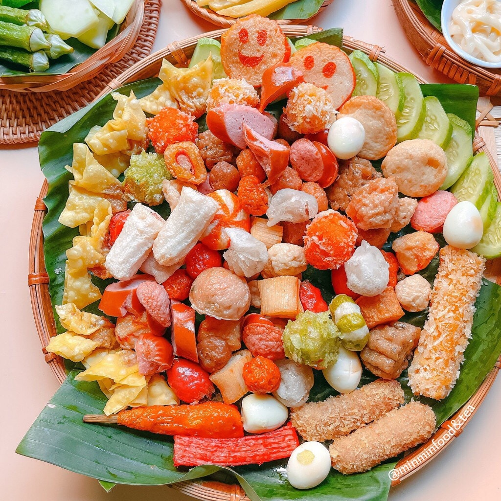 Hình ảnh Combo Tá Lả Ngon Xịn Mịn - 29 Món Tặng 4 Ly Trà Tắc Xí Muội