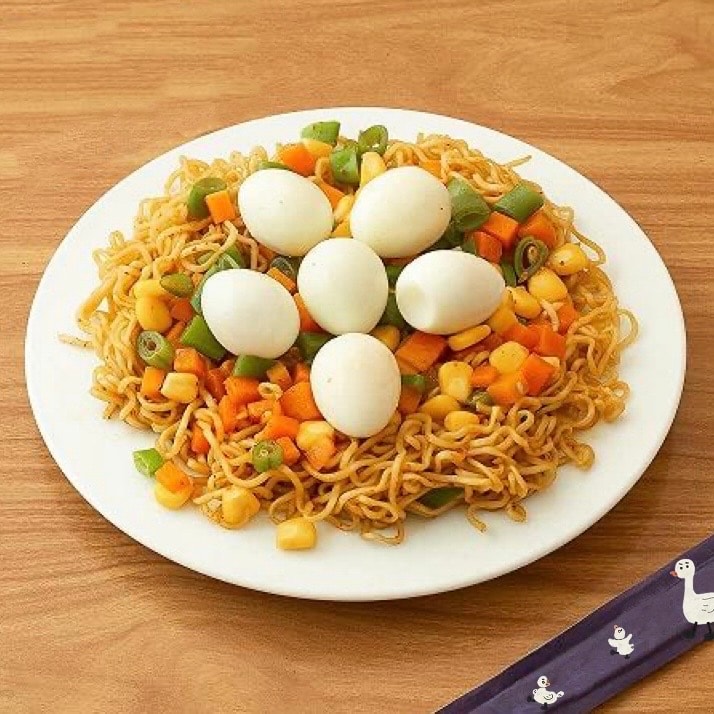 Hình ảnh Mì Trộn Trứng Cút