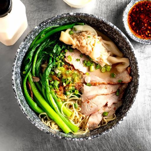 Hình ảnh Combo Mì sủi cảo xá xíu