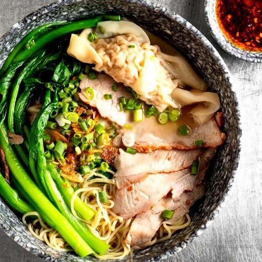 Hình ảnh Mì sủi cảo xá xíu