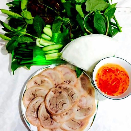 Hình ảnh Bánh tráng cuốn thịt chân giò