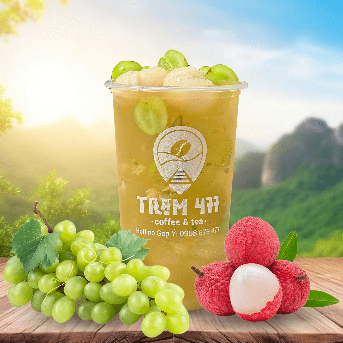 Hình ảnh Trà Nho Xanh Vải Thiều (NÊN THỬ)