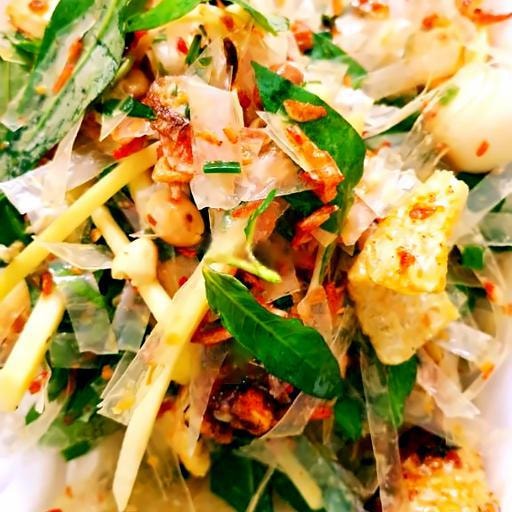Hình ảnh Bánh tráng trộn da heo trứng cút