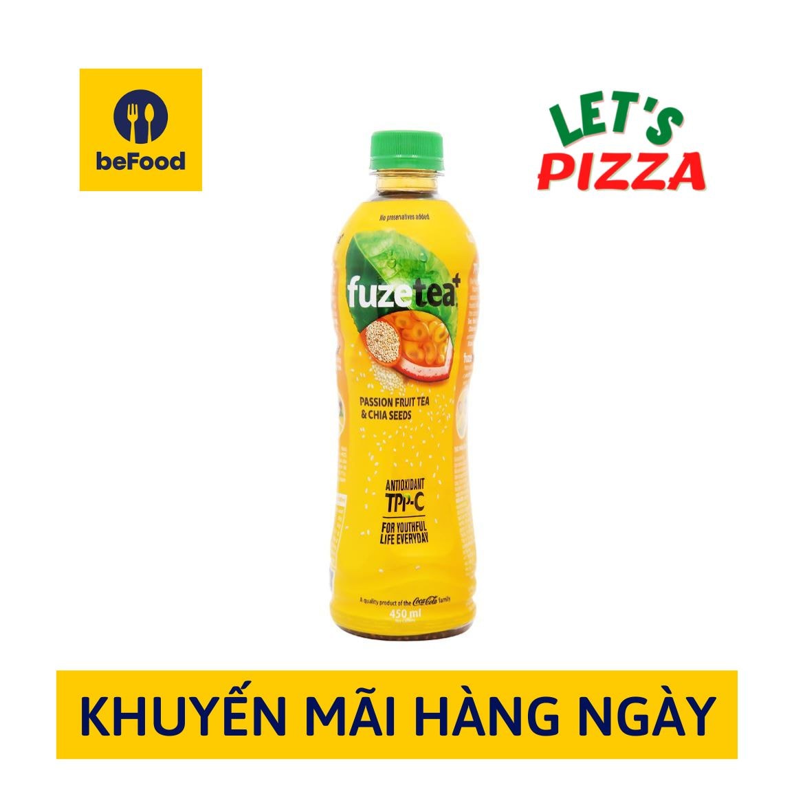 Hình ảnh Trà Chanh Dây hạt Chia Fuze Tea 
