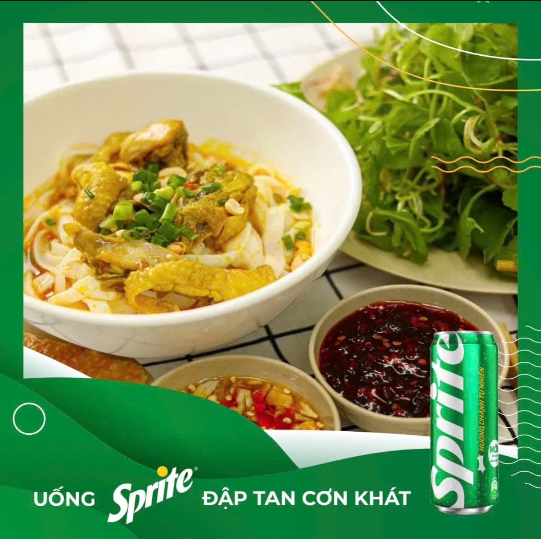 Hình ảnh Mì Quảng Gà + Sprite 320ml