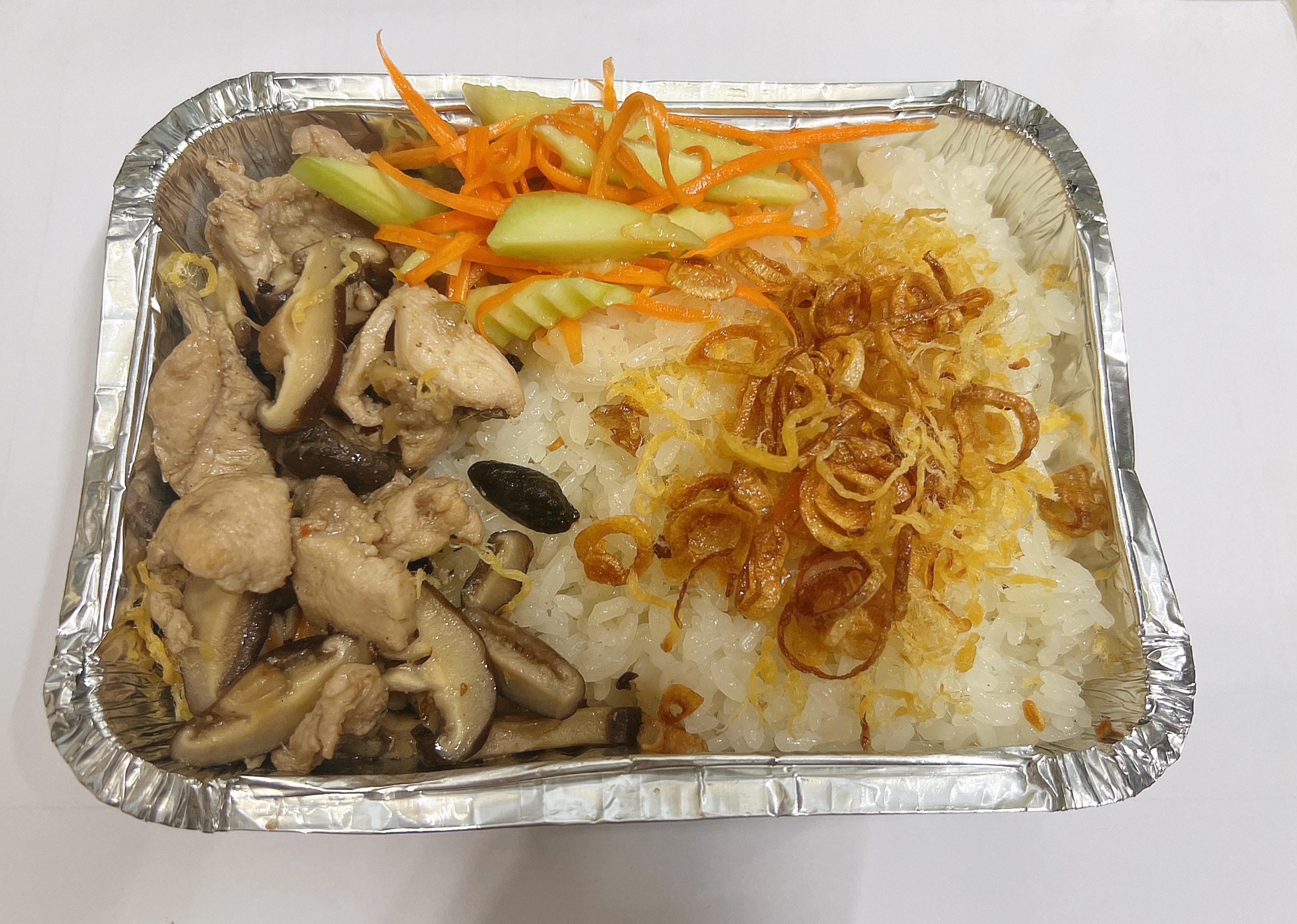 Hình ảnh Xôi gà xào nấm