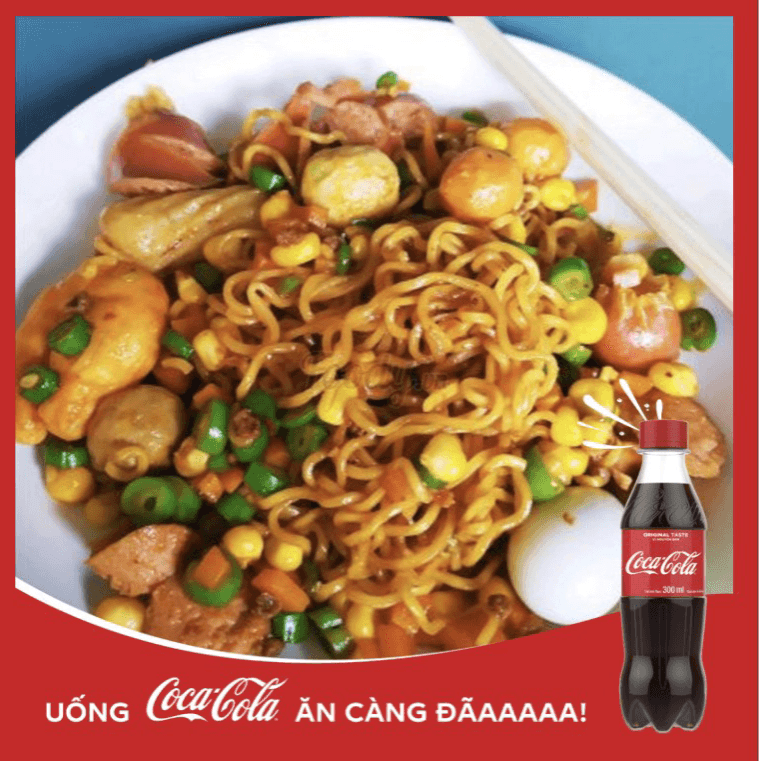 Hình ảnh Mì Trộn Thập Cẩm và Coca