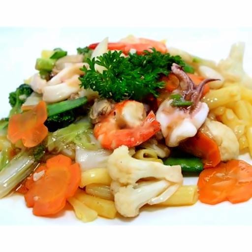 Hình ảnh Nui  xào hải sản