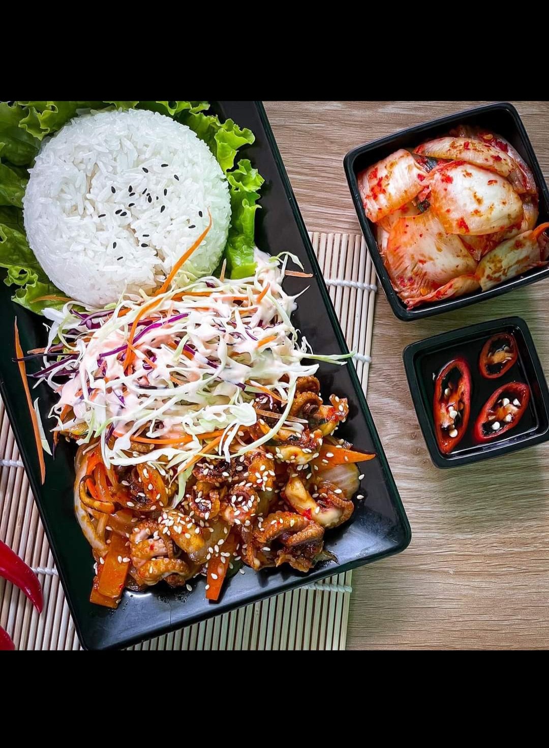 Hình ảnh Cơm mực xào cay