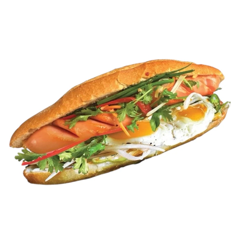 Hình ảnh bánh mì xúc xích bò khô