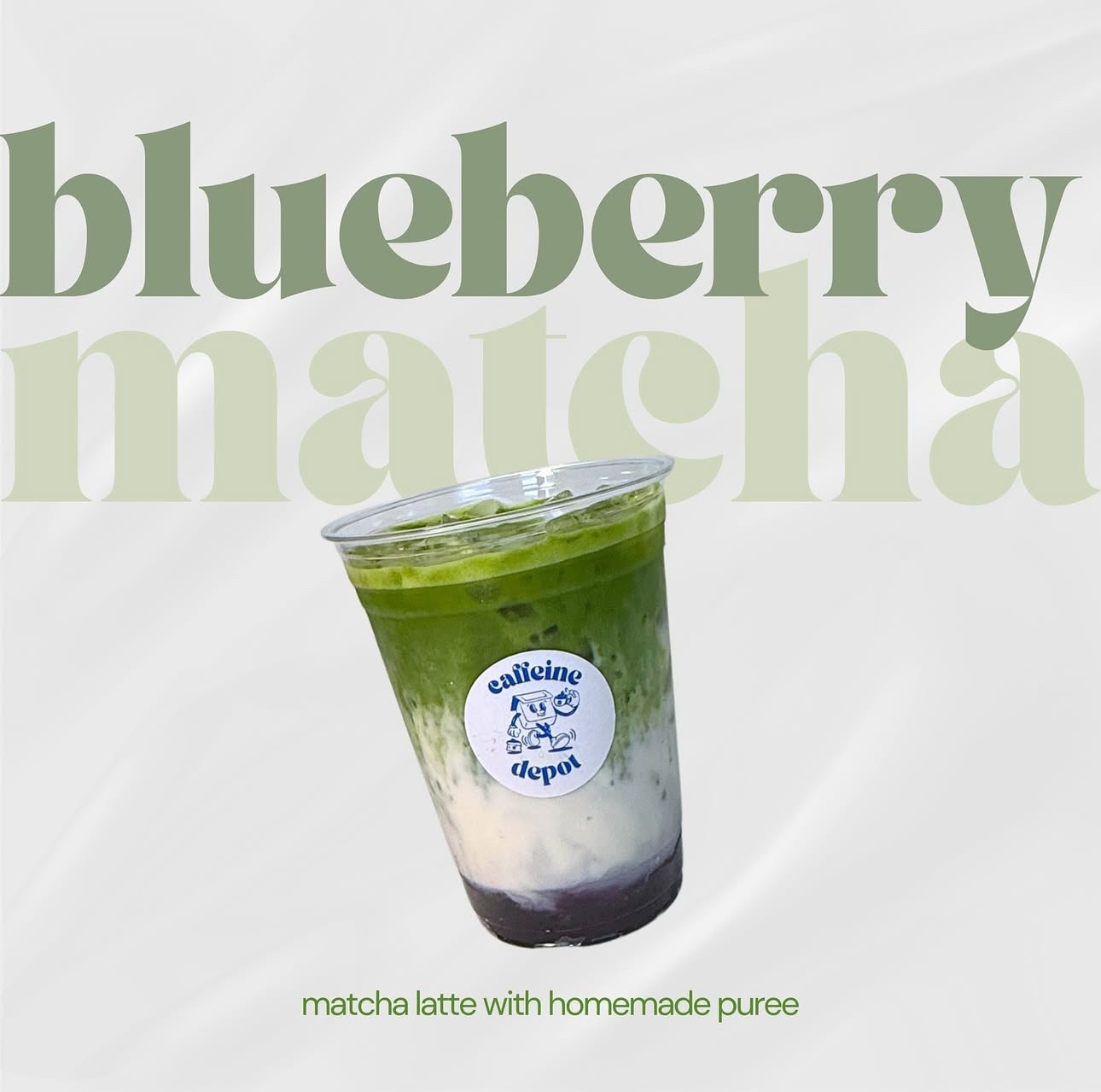Hình ảnh Blueberry Matcha Latte ( Matcha Việt quất)