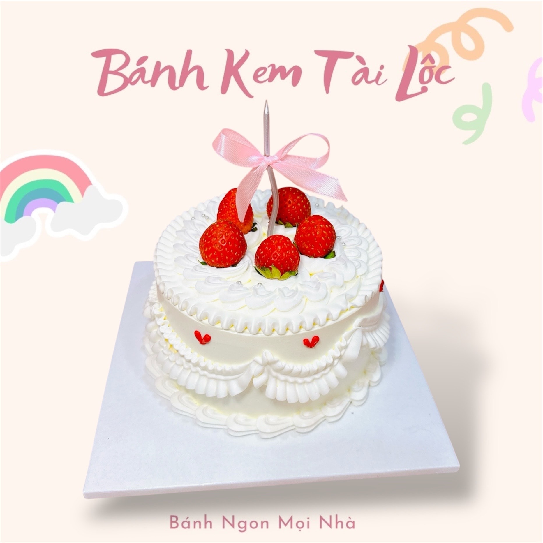 Hình ảnh BÁNH KEM DÂU TRẮNG 
