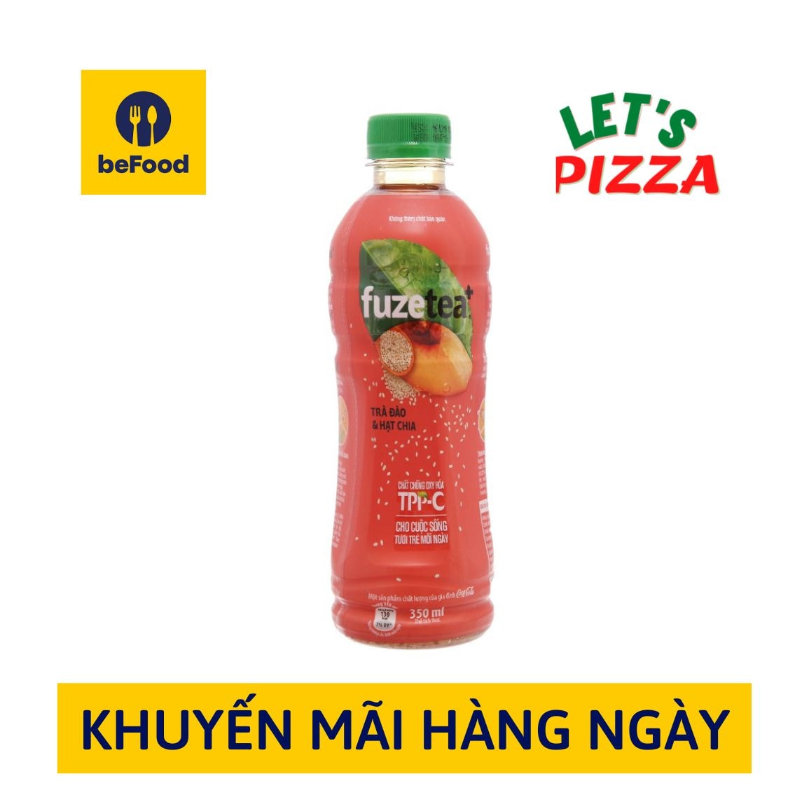 Hình ảnh Trà Đào hạt Chia Fuze Tea