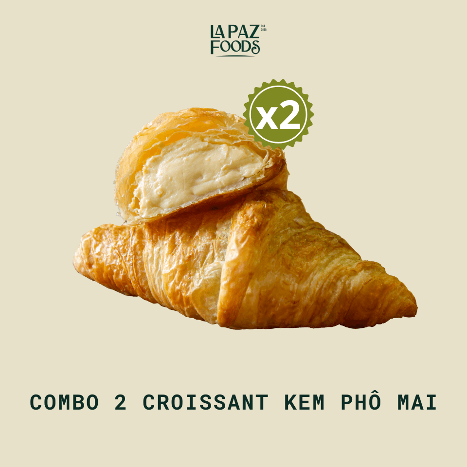 Hình ảnh Combo 2 croissant kem phô mai 30g
