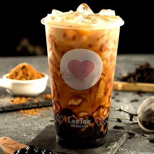 Hình ảnh Hồng trà sữa trân châu đường đen