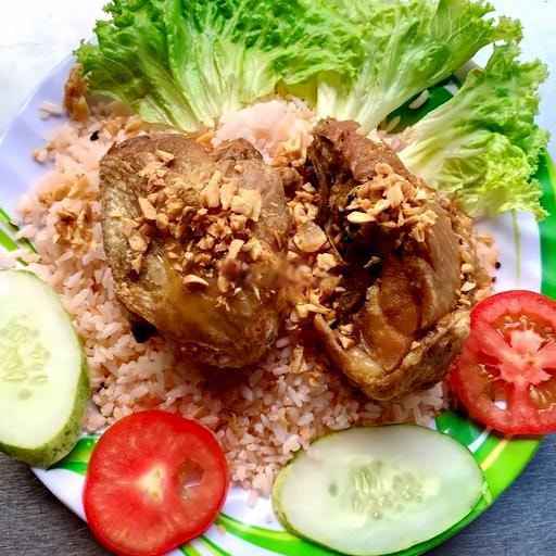 Hình ảnh Combo 1 cơm má đùi - 1 canh rau thịt bằm - 1 salad trộn dầu giấm