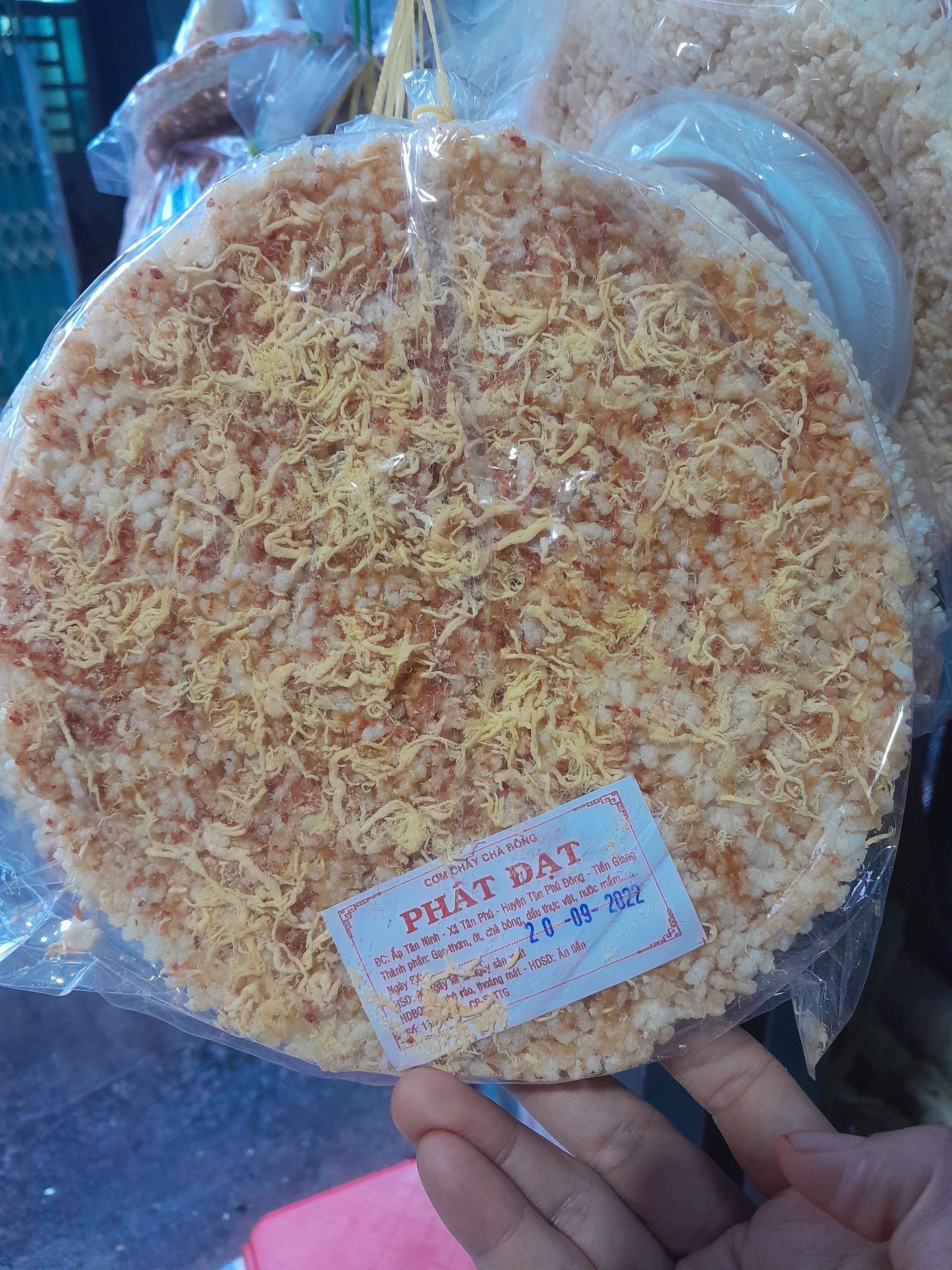 Hình ảnh cơm Cháy bịch tròn