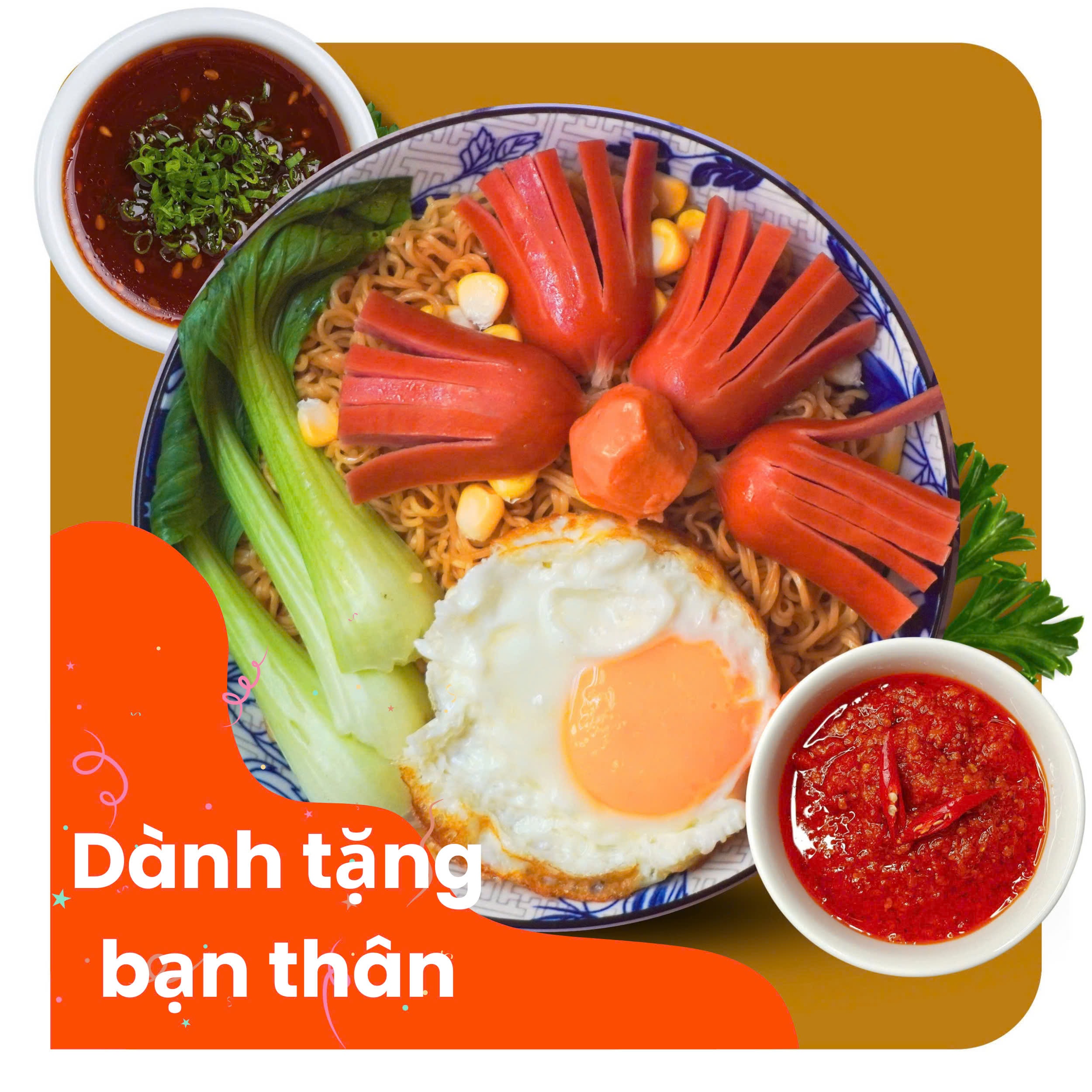 Hình ảnh MÌ TRỘN INDOMIE | Hoa xúc xích