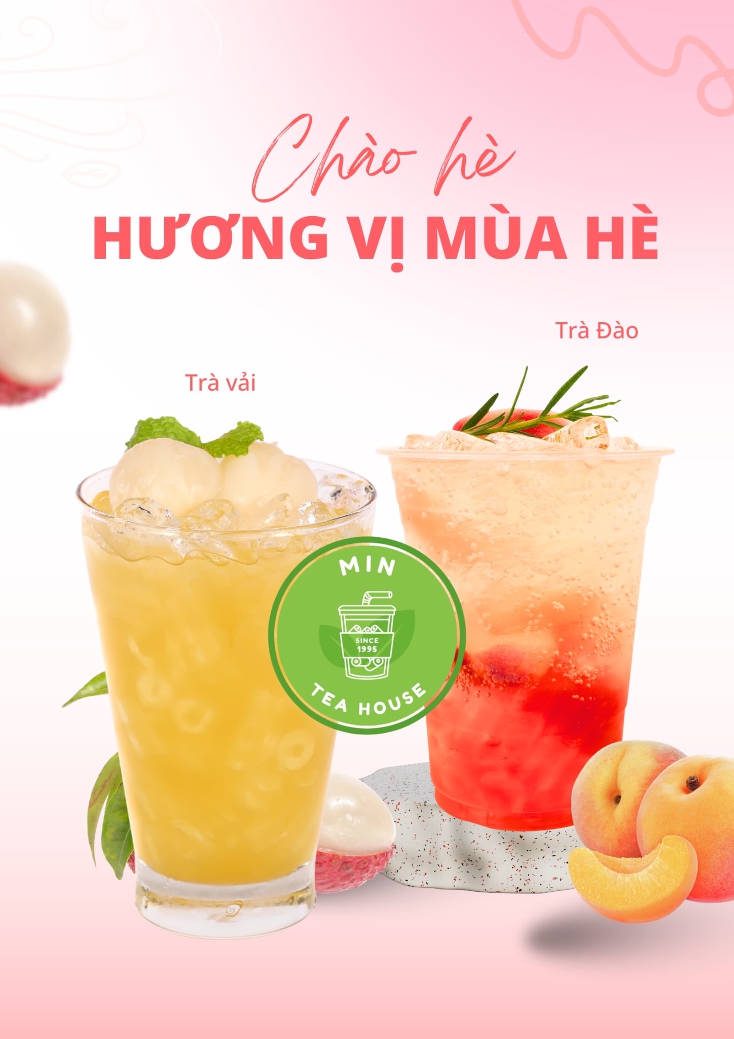Hình ảnh COMBO Trà Đào(M) + Trà Vải (M)