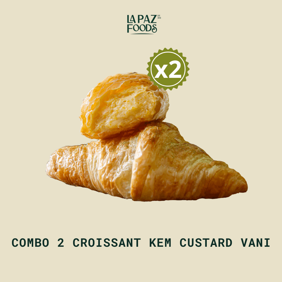Hình ảnh Combo 2 croissant kem custard vani 30g