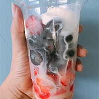 Hình ảnh Ly mix 2 loại - dâu tây - kiwi dầm siro