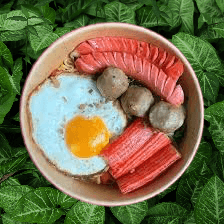 Hình ảnh Mì trộn thanh cua trứng