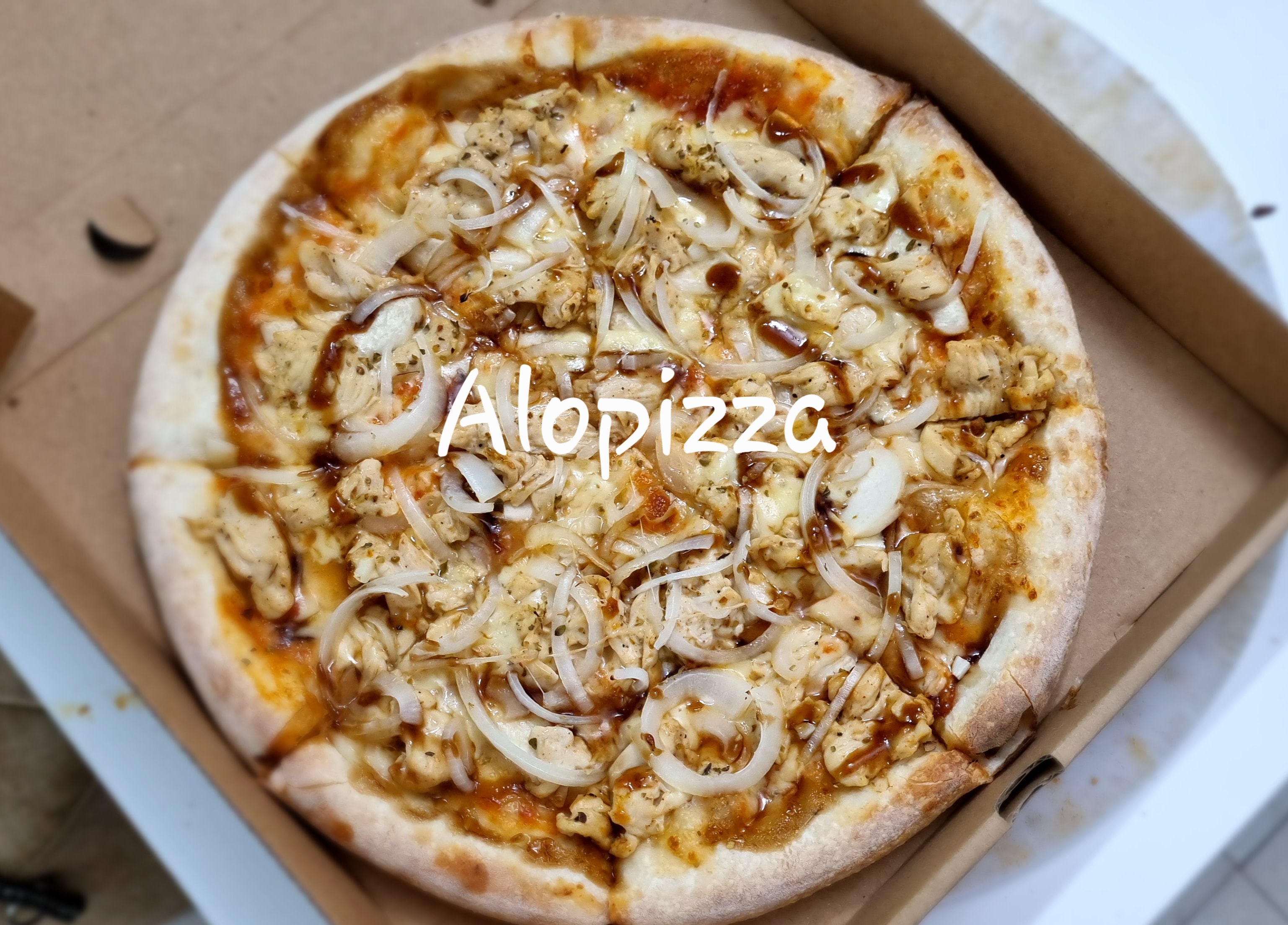 Hình ảnh Pizza Tươi Gà Nấm Phủ Sốt Teriyaki - 23cm