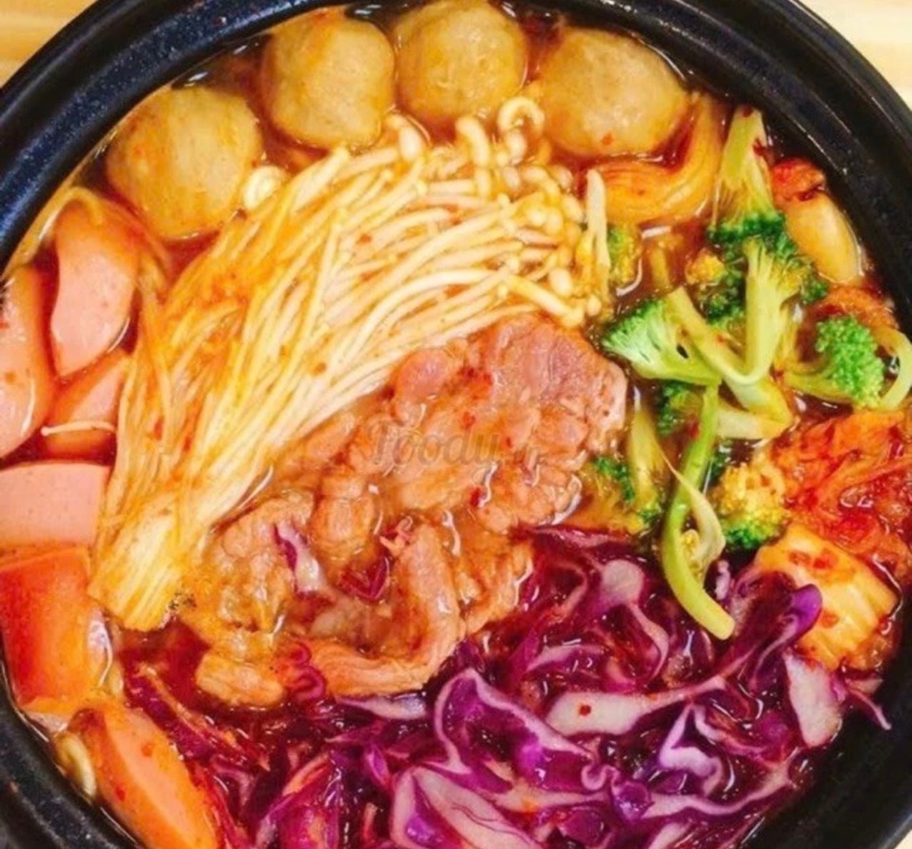 Hình ảnh mỳ cay rau nấm chay vui lòng chọn topping bên dưới 