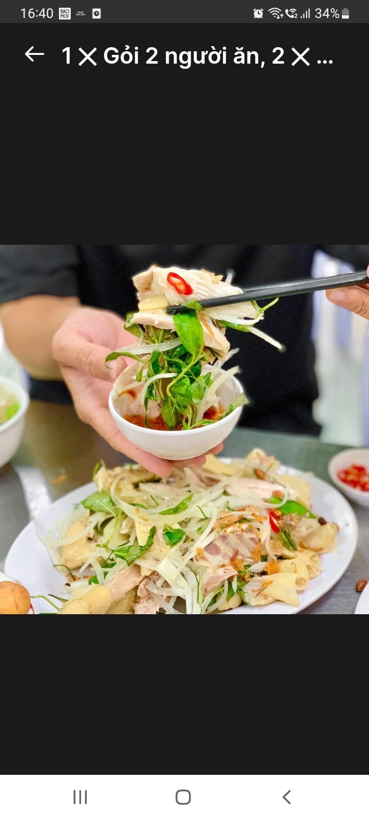 Hình ảnh gà xé phay1/2 con