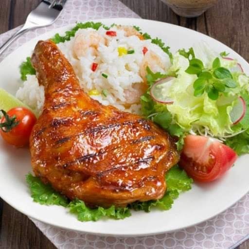 Hình ảnh Cơm tấm đùi gà roti - 1 phần
