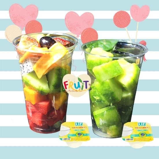 Hình ảnh Combo Thập cẩm dầm sữa chua - Dưa gang