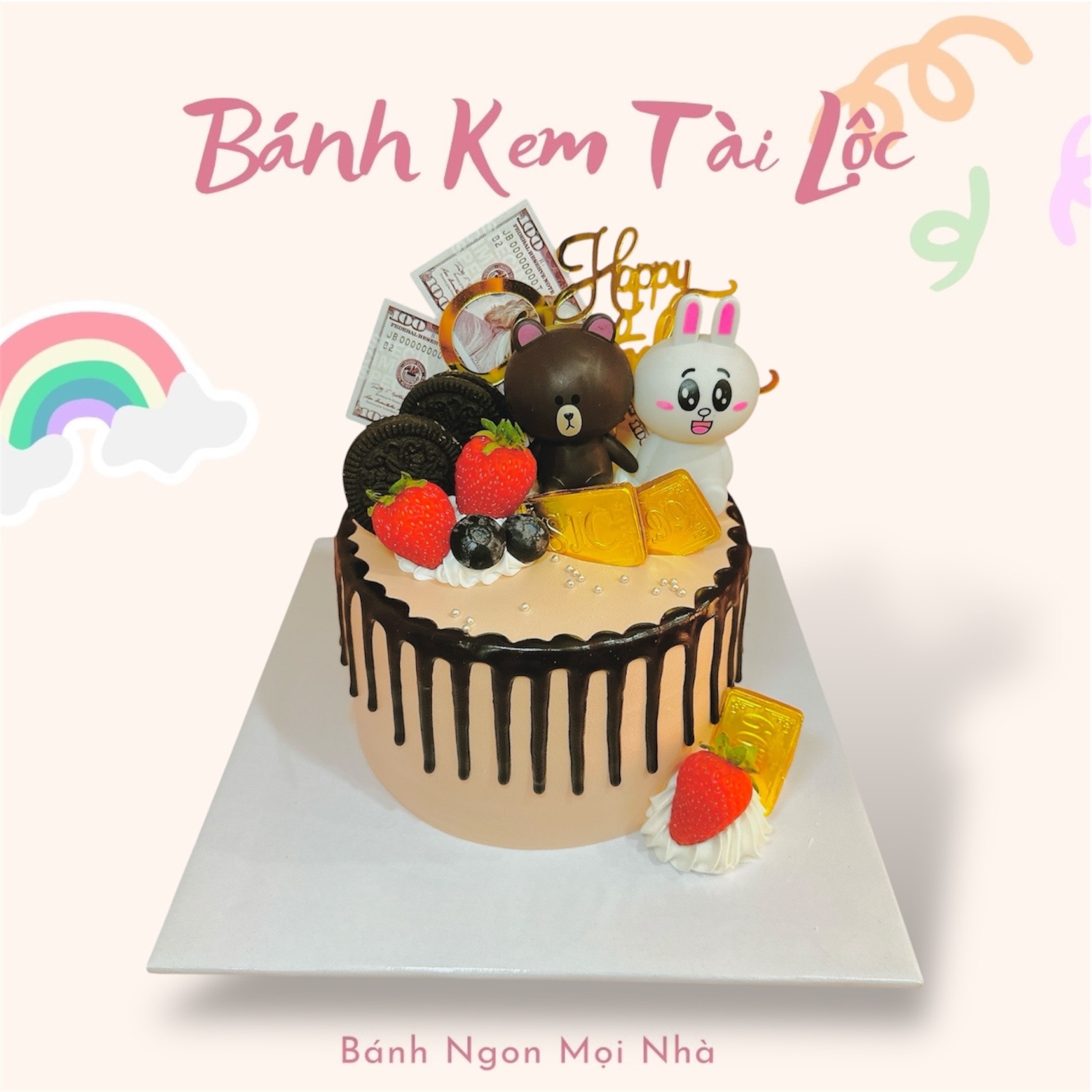 Hình ảnh BÁNH KEM GẤU THỎ SOCOLA 