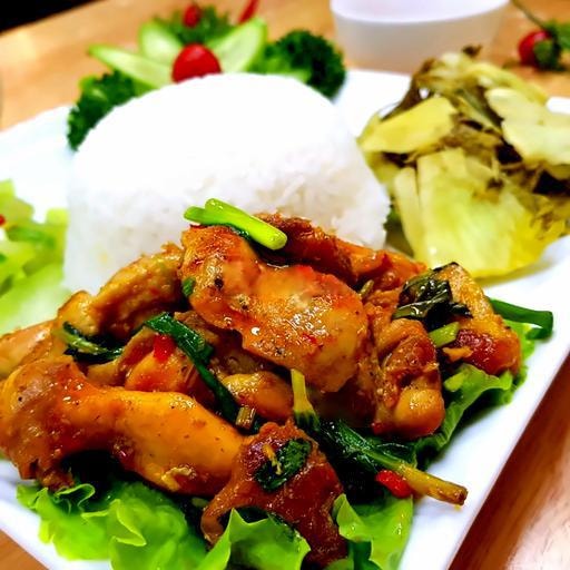 Hình ảnh Cơm Thịt Xào Sả Ớt 