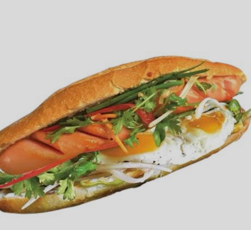 Hình ảnh bánh mì bate trứng-xúc xích 