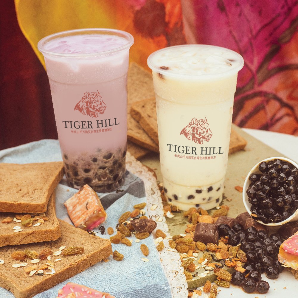 Hình ảnh Combo 3 - Sữa tươi cốt dừa trân châu đường đen (M) + Khoai môn trân châu đường đen (M)