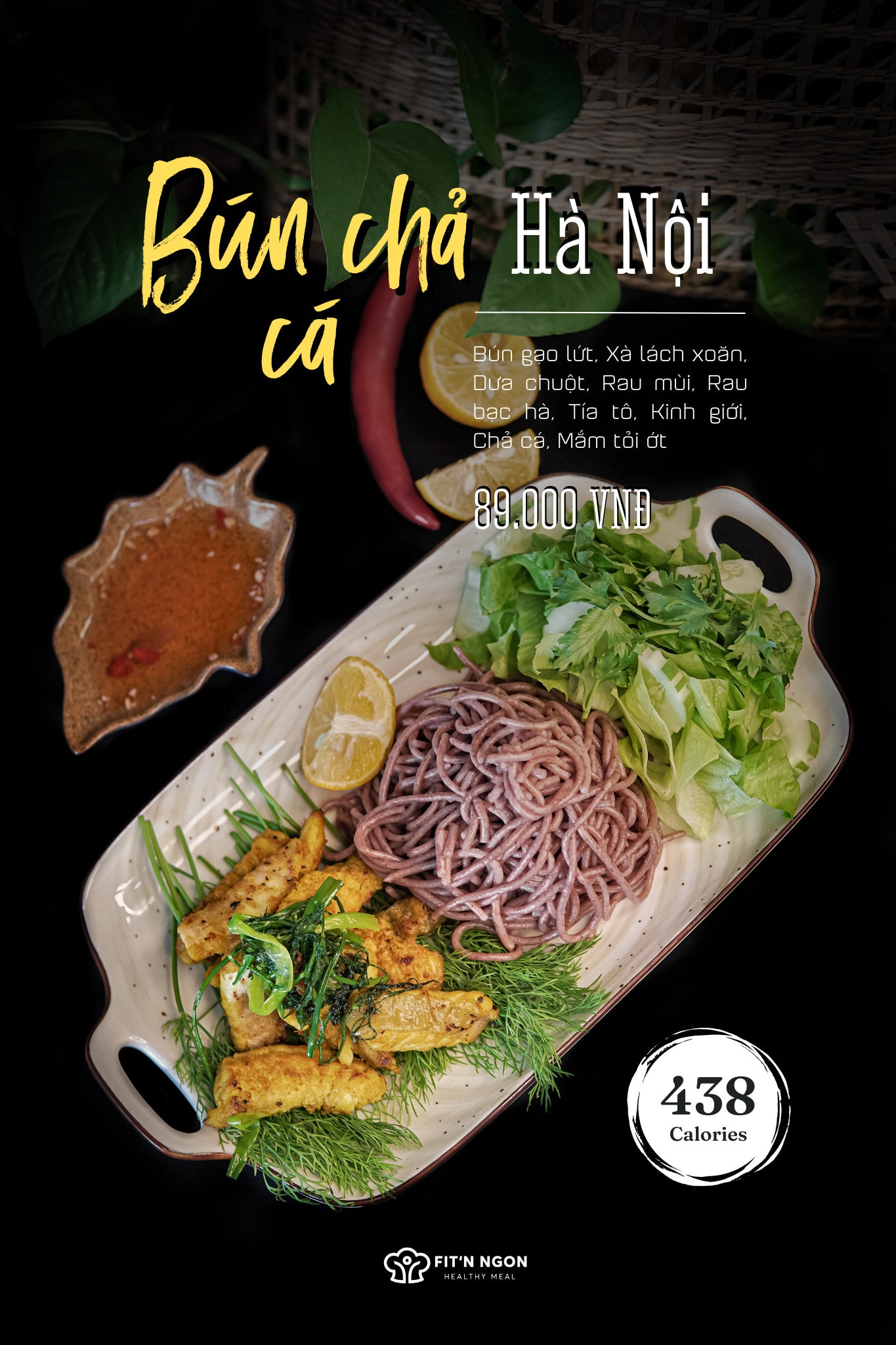 Hình ảnh Chả Cá Ăn Kèm Mì Gạo Lứt 