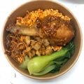 Hình ảnh Mì trộn gà tắm mắm tỏi