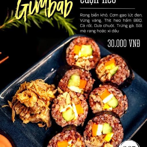 Hình ảnh Gimbab gạo lứt cuộn gà