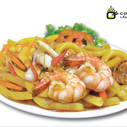 Hình ảnh Nui Xào Hải Sản