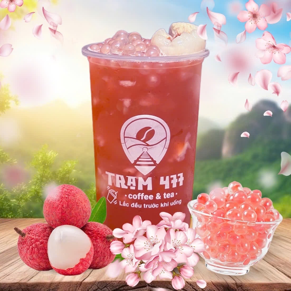 Hình ảnh Trà Vải Hoa Anh Đào (MÓN MỚI)