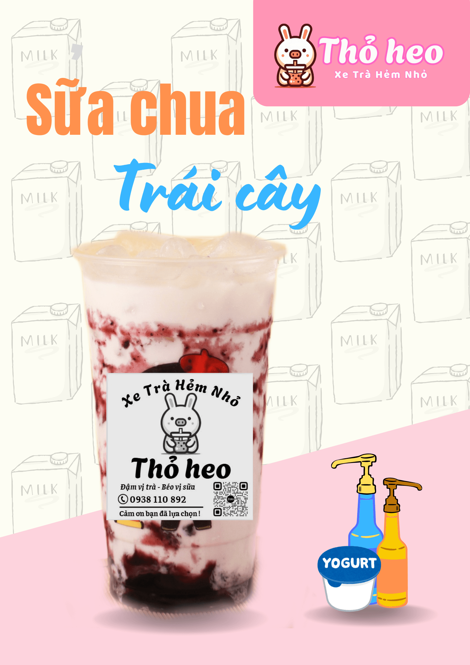 Hình ảnh Sữa chua đá và mứt trái cây size M 